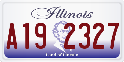 IL license plate A192327