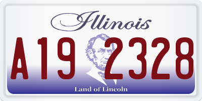 IL license plate A192328