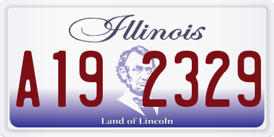 IL license plate A192329