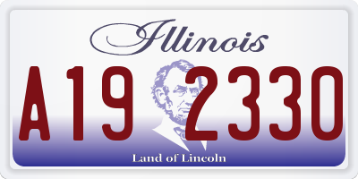 IL license plate A192330