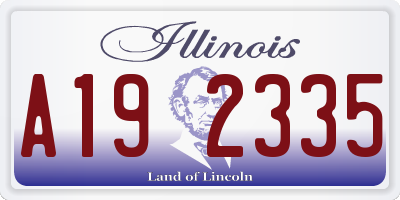 IL license plate A192335