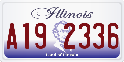 IL license plate A192336