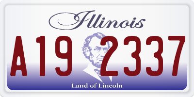 IL license plate A192337
