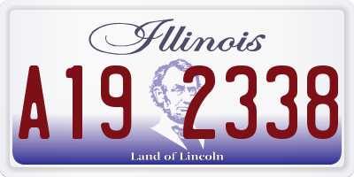 IL license plate A192338