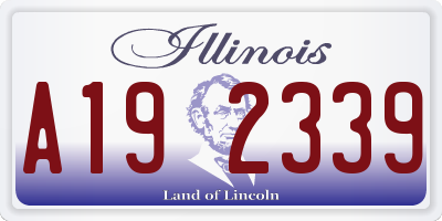 IL license plate A192339