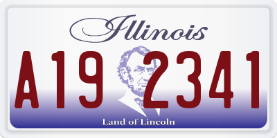 IL license plate A192341