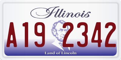 IL license plate A192342