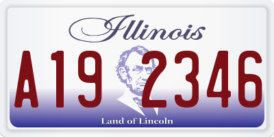 IL license plate A192346