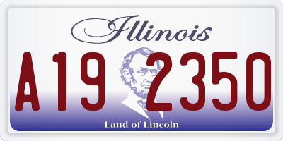 IL license plate A192350