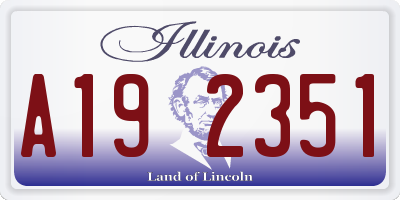 IL license plate A192351