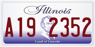 IL license plate A192352