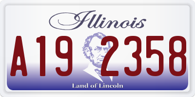 IL license plate A192358
