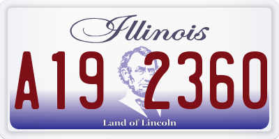 IL license plate A192360