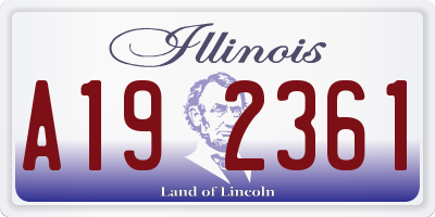 IL license plate A192361