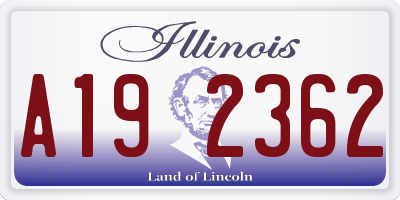 IL license plate A192362