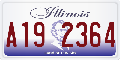 IL license plate A192364