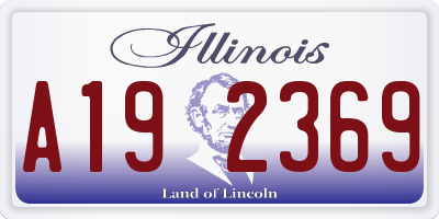 IL license plate A192369