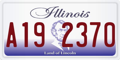 IL license plate A192370
