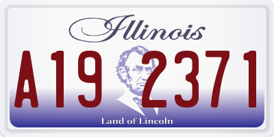 IL license plate A192371