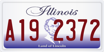 IL license plate A192372