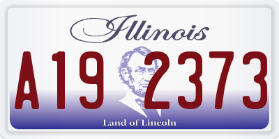 IL license plate A192373
