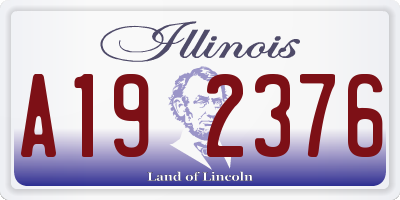 IL license plate A192376