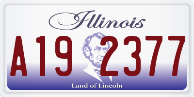 IL license plate A192377