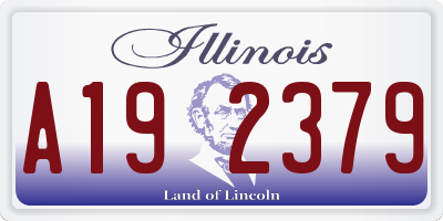 IL license plate A192379