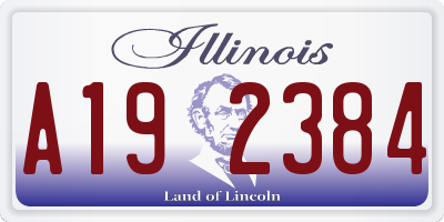 IL license plate A192384