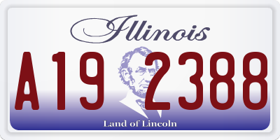 IL license plate A192388