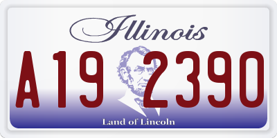 IL license plate A192390