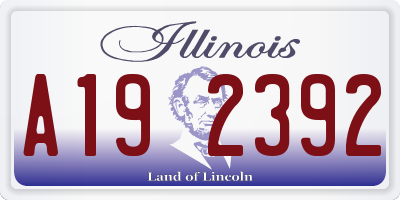 IL license plate A192392