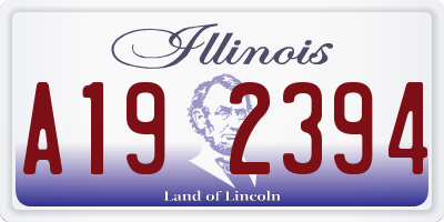 IL license plate A192394