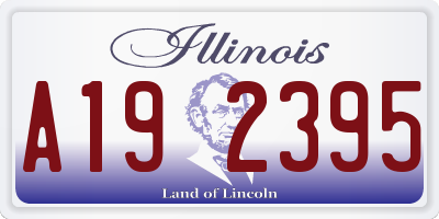 IL license plate A192395