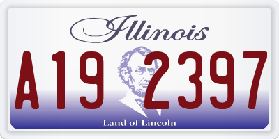 IL license plate A192397