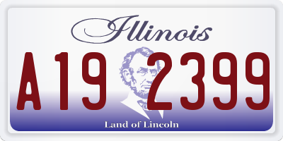 IL license plate A192399