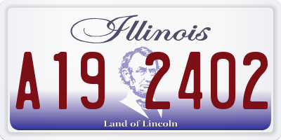 IL license plate A192402