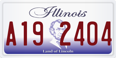 IL license plate A192404
