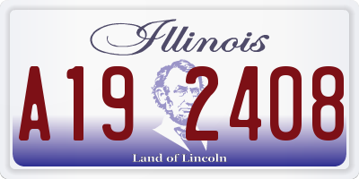 IL license plate A192408