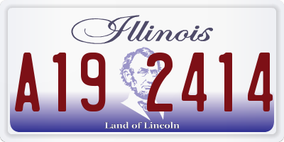 IL license plate A192414