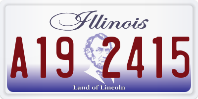 IL license plate A192415