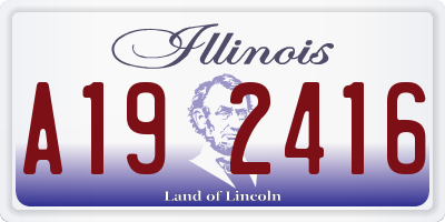 IL license plate A192416