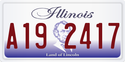 IL license plate A192417