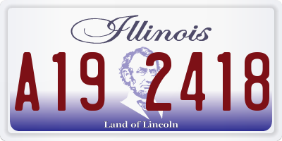 IL license plate A192418