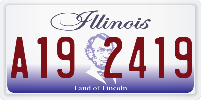 IL license plate A192419