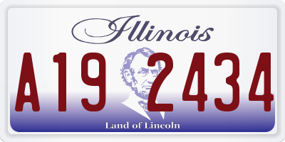IL license plate A192434