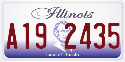 IL license plate A192435