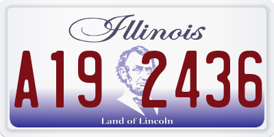 IL license plate A192436