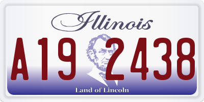 IL license plate A192438