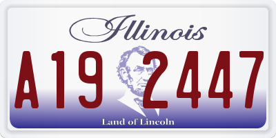 IL license plate A192447
